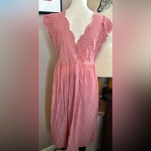 Gap eyelet Pink midi Dress medium